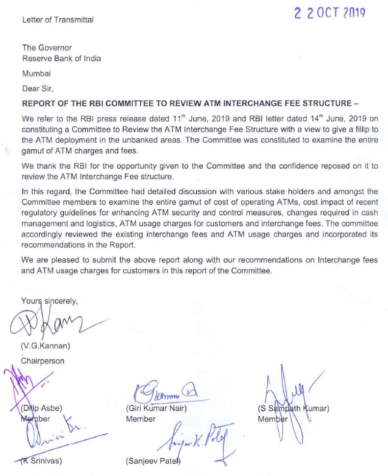 Letter of Transmittal